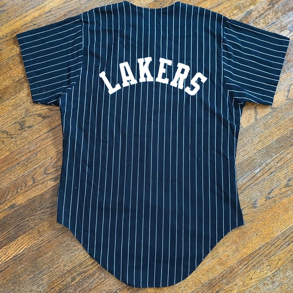 lakers pinstripe jersey
